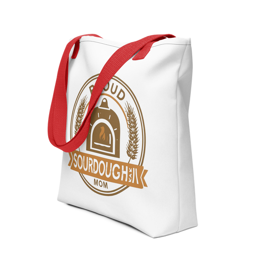 Sourdough Mom | Tote bag Red Bags & Accessories > Tote Bags ZomaModa