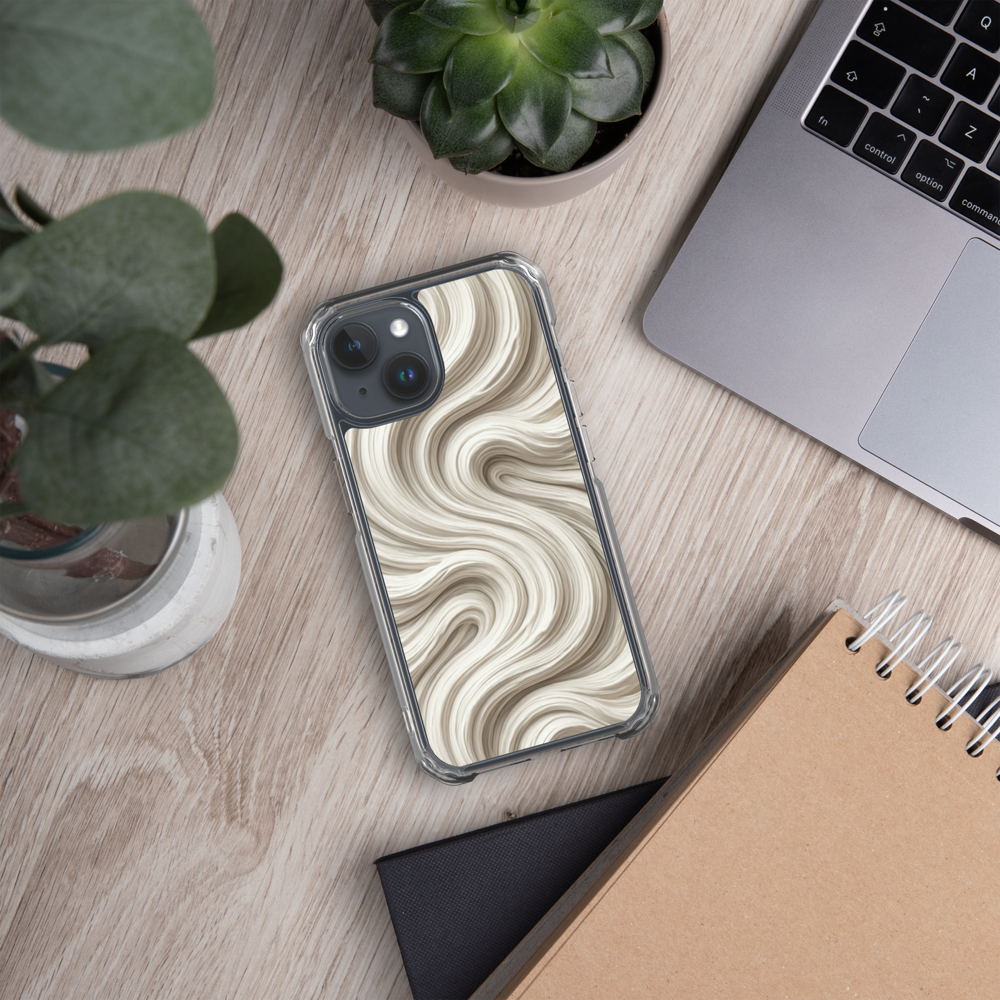 Minimal Flour Swirl Baking Clear Case for iPhone® Bags & Accessories > Phone Cases ZomaModa