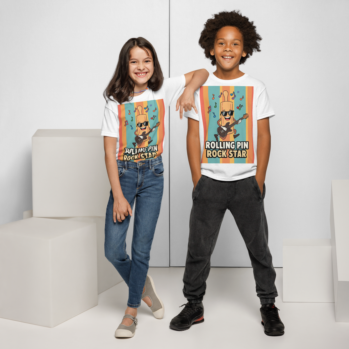 Rolling Pin Rock Star V2 | Youth t-shirt Apparel > Kids' T-Shirts ZomaModa