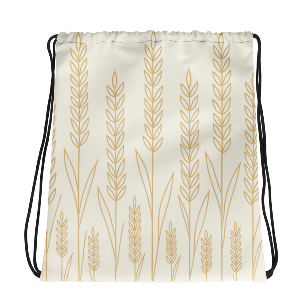 Minimal Wheat Field | Drawstring bag Bags & Accessories > Drawstring Bags ZomaModa