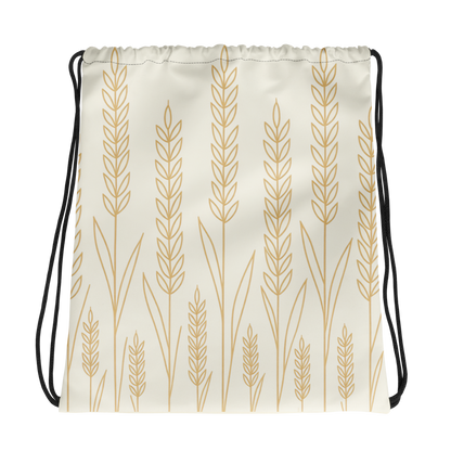 Minimal Wheat Field | Drawstring bag Bags & Accessories > Drawstring Bags ZomaModa