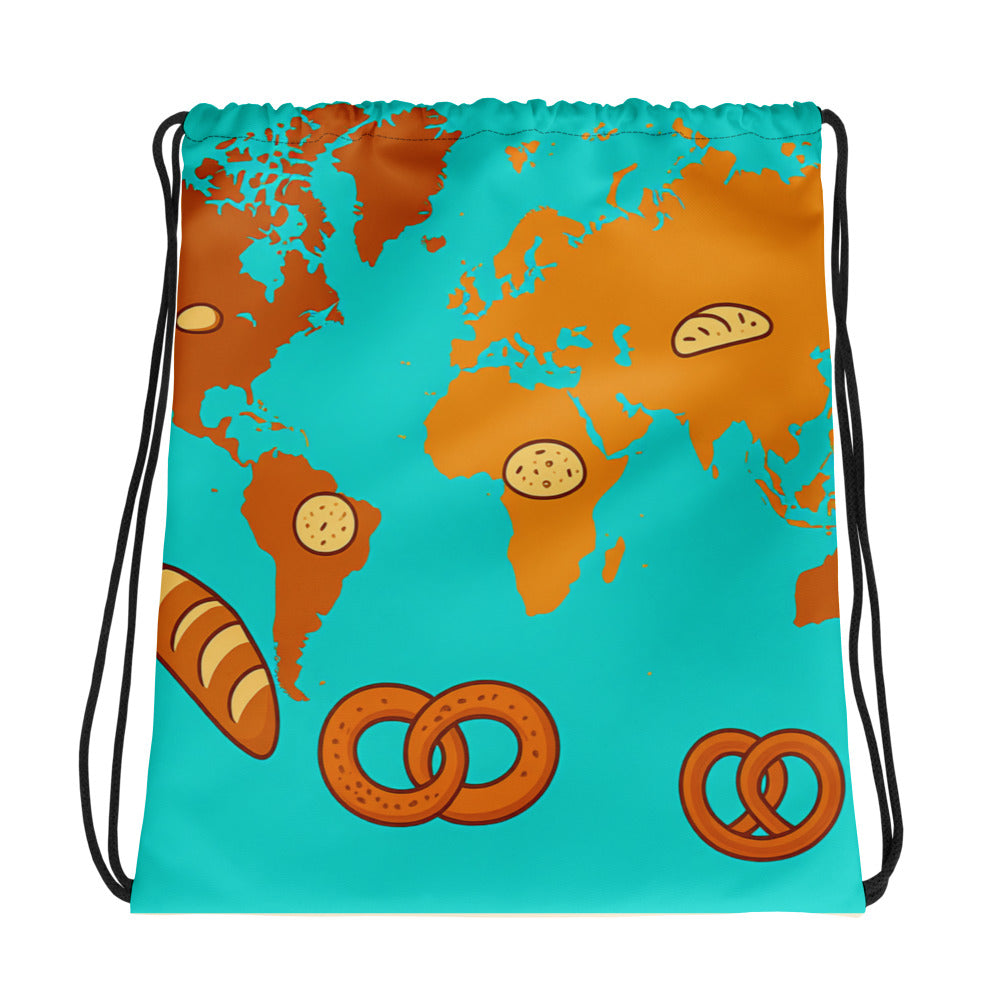 Global Bread Map | Drawstring bag Bags & Accessories > Drawstring Bags ZomaModa