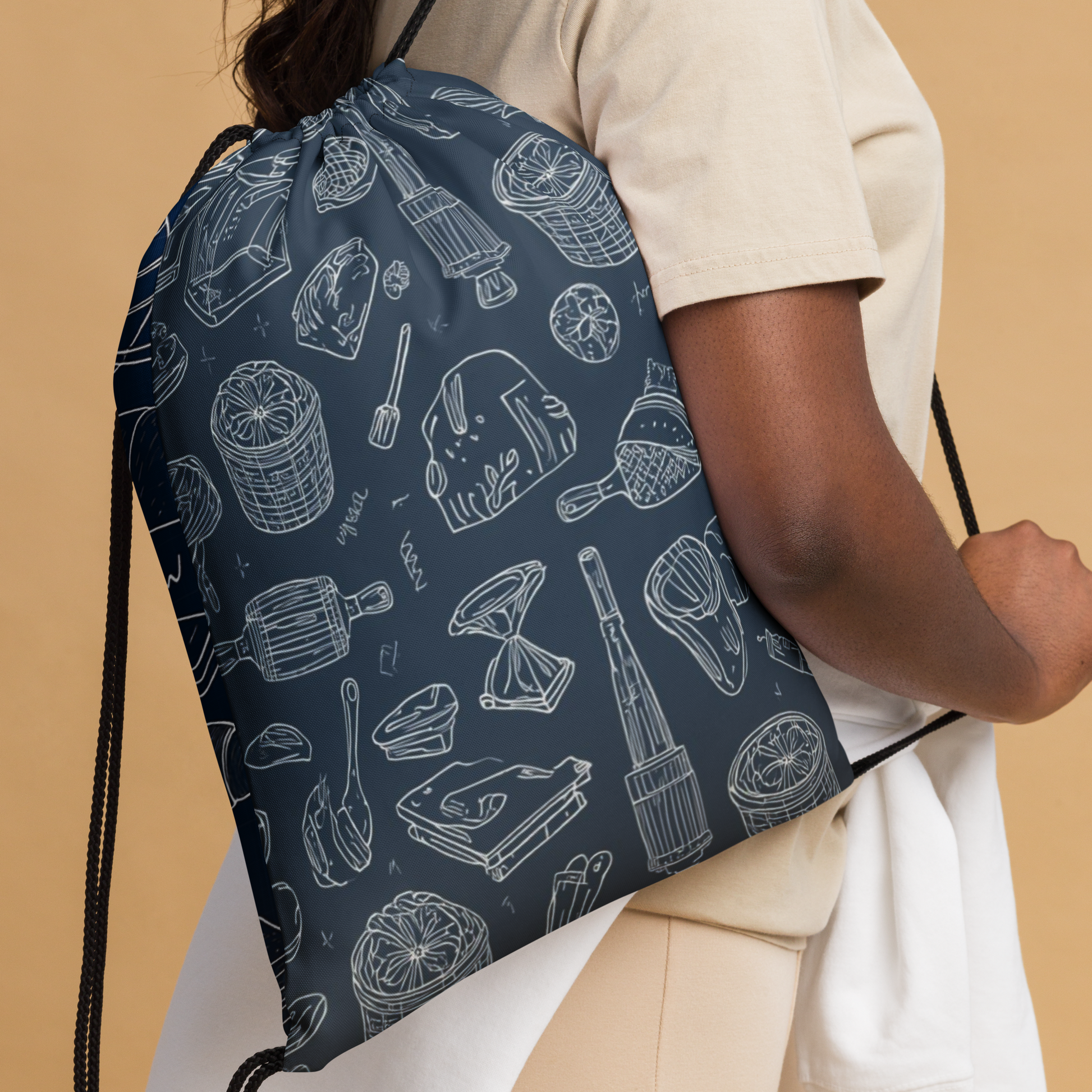 Bakery Blueprint | Drawstring bag Bags & Accessories > Drawstring Bags ZomaModa