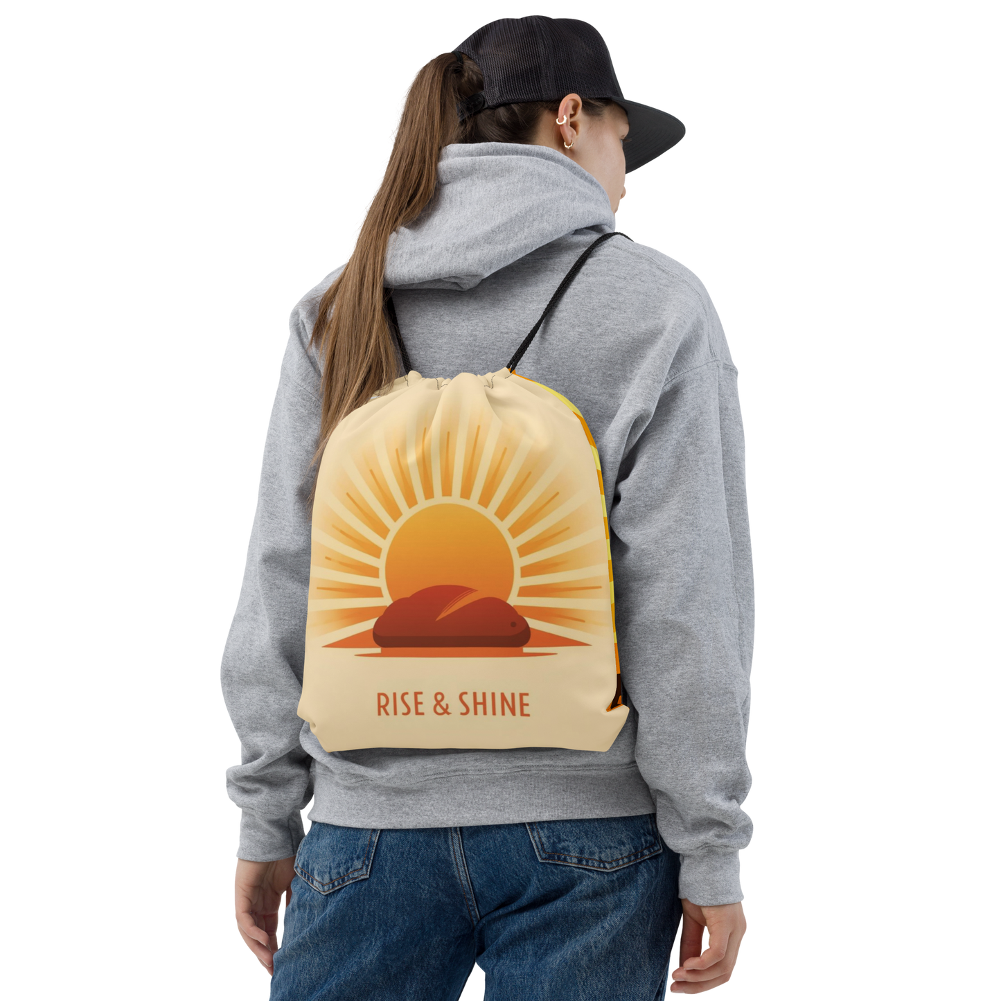 Rise & Shine | Drawstring bag Bags & Accessories > Drawstring Bags ZomaModa