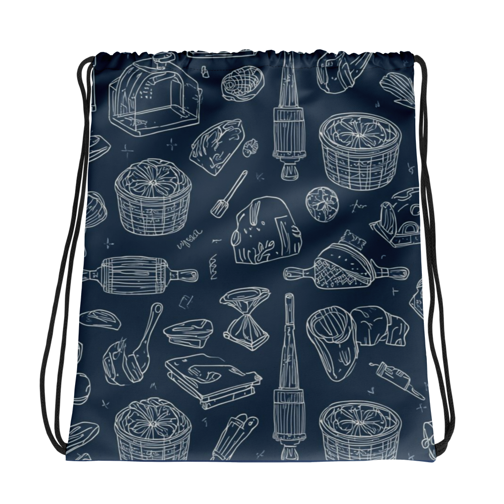 Bakery Blueprint | Drawstring bag Default Title Bags & Accessories > Drawstring Bags ZomaModa