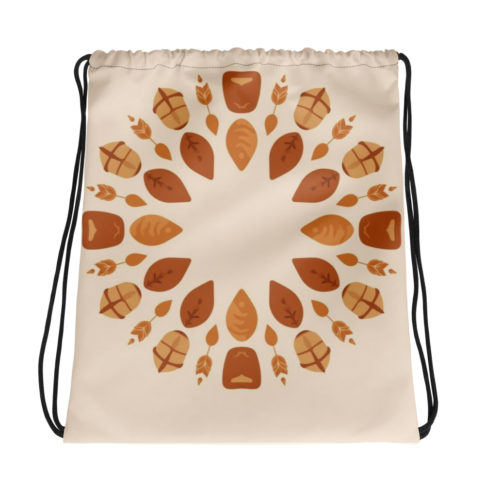 Bread Mandala | Drawstring bag Default Title Bags & Accessories > Drawstring Bags ZomaModa