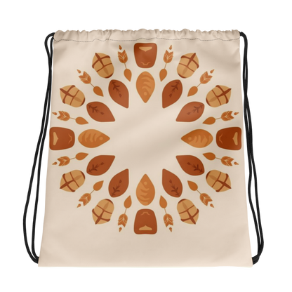 Bread Mandala | Drawstring bag Default Title Bags & Accessories > Drawstring Bags ZomaModa