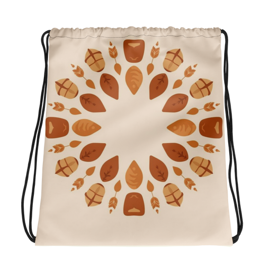 Bread Mandala | Drawstring bag Default Title Bags & Accessories > Drawstring Bags ZomaModa