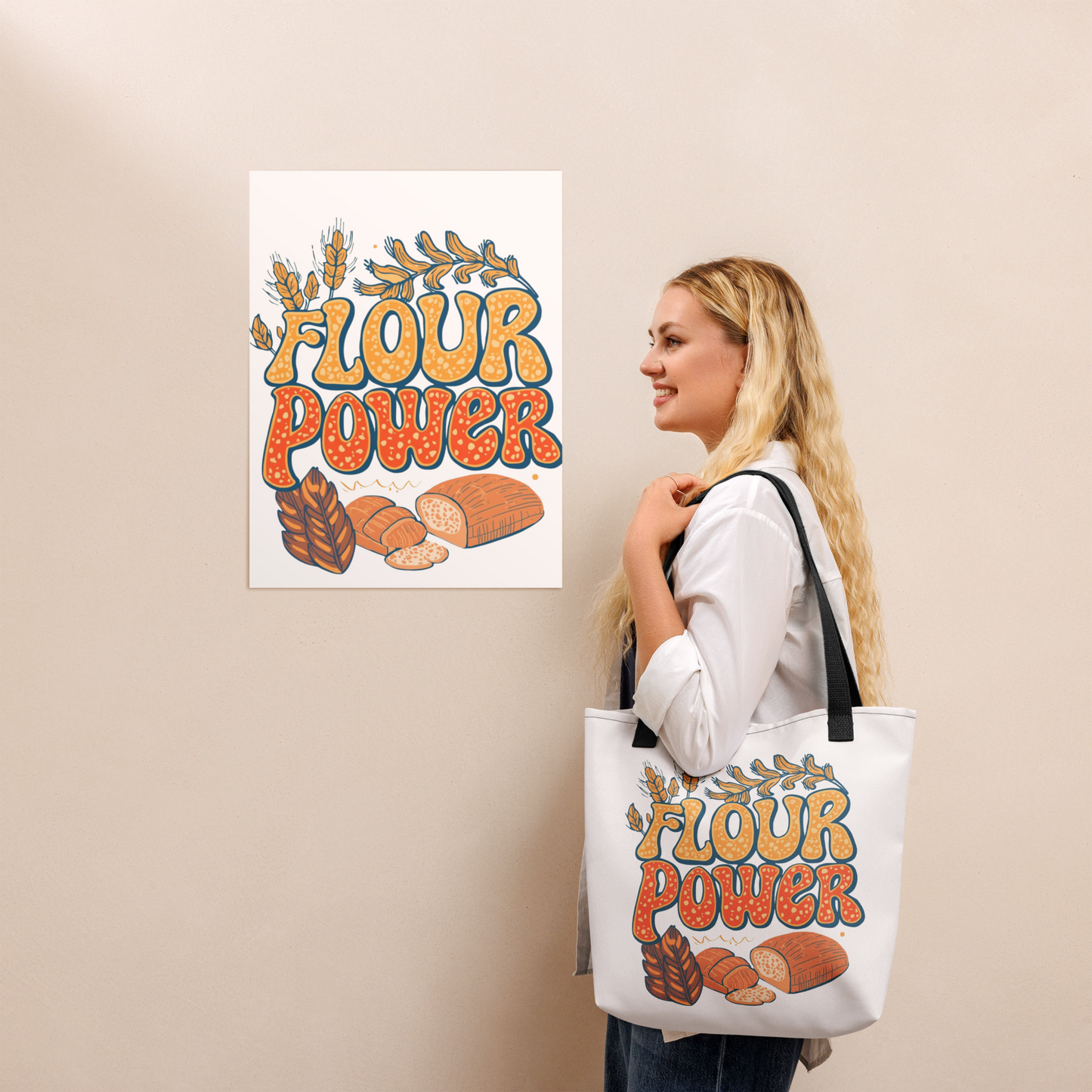 Flour Power | Tote bag Bags & Accessories > Tote Bags ZomaModa