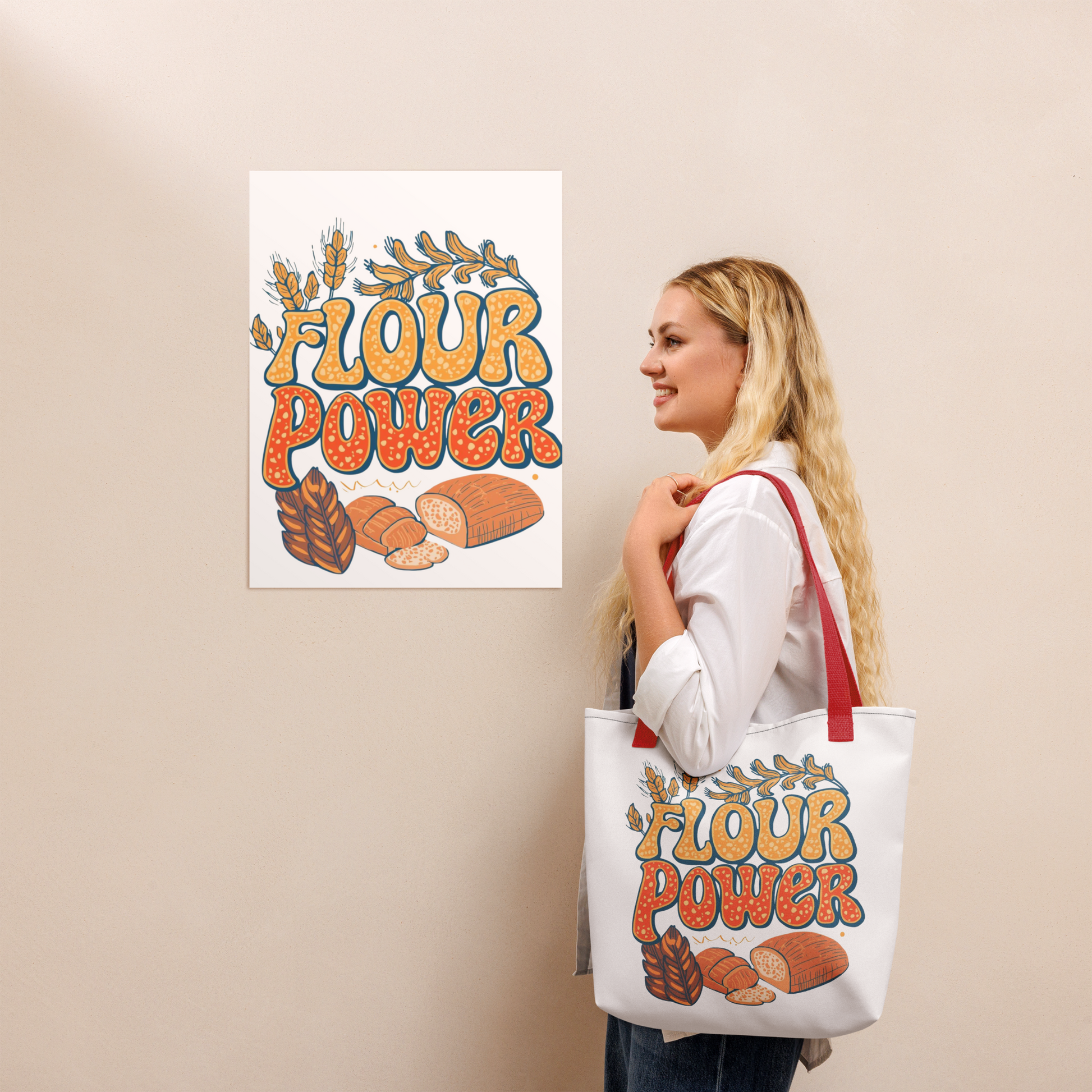 Flour Power | Tote bag Bags & Accessories > Tote Bags ZomaModa