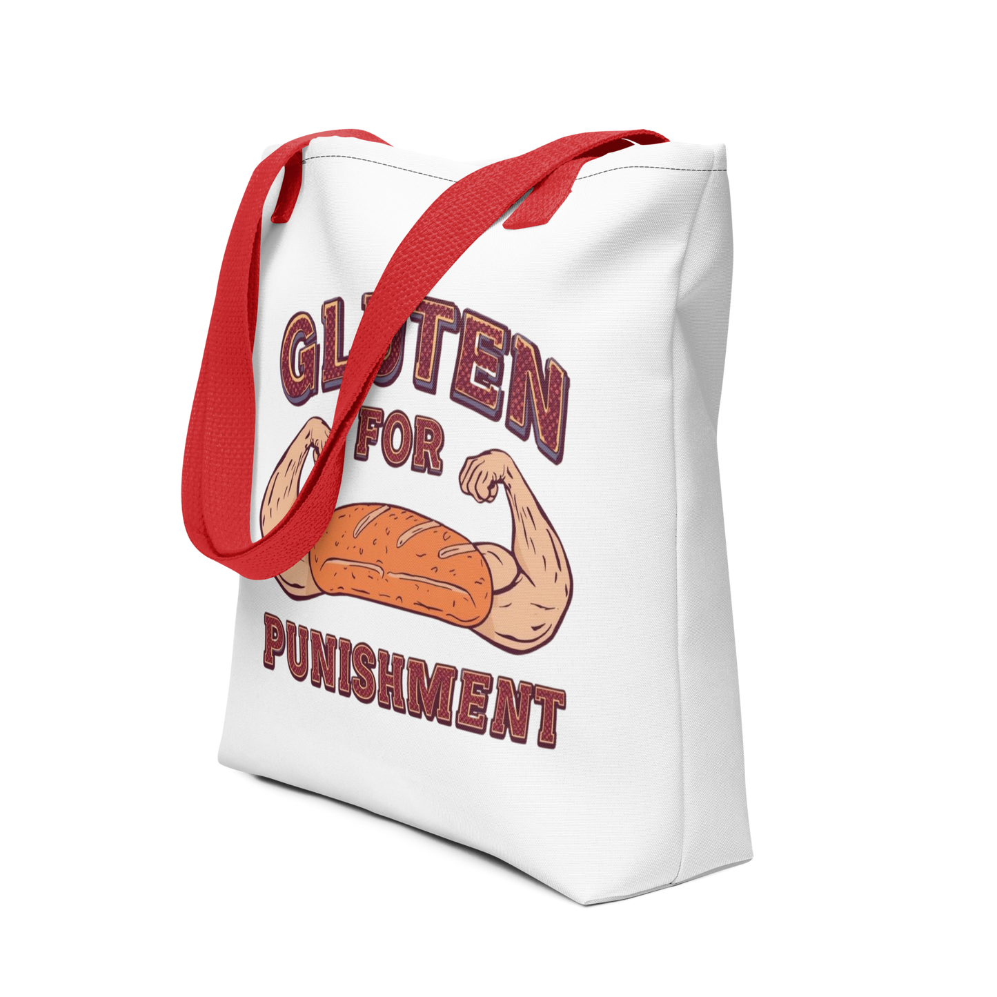 Gluten for Punishment | Tote bag Red Bags & Accessories > Tote Bags ZomaModa