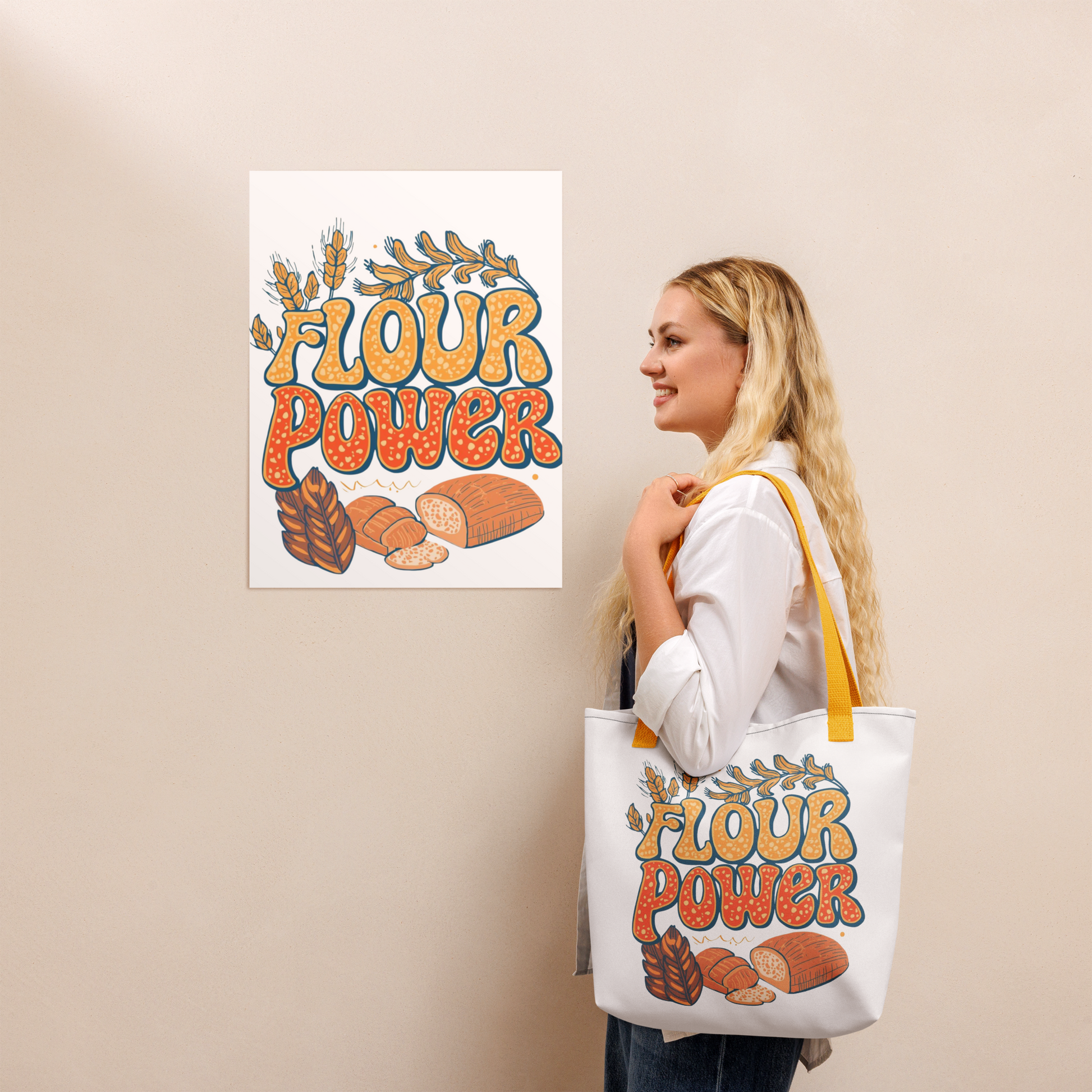 Flour Power | Tote bag Bags & Accessories > Tote Bags ZomaModa