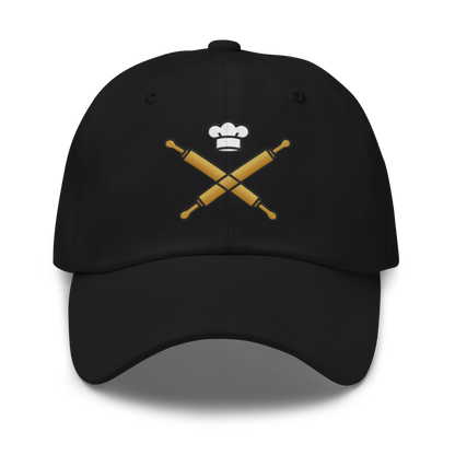 Rolling Pin Crossed V4 | Dad hat Black Apparel > Hats & Caps ZomaModa