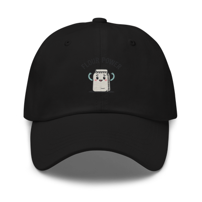 Flour Power V4 | Dad hat Black Apparel > Hats & Caps ZomaModa