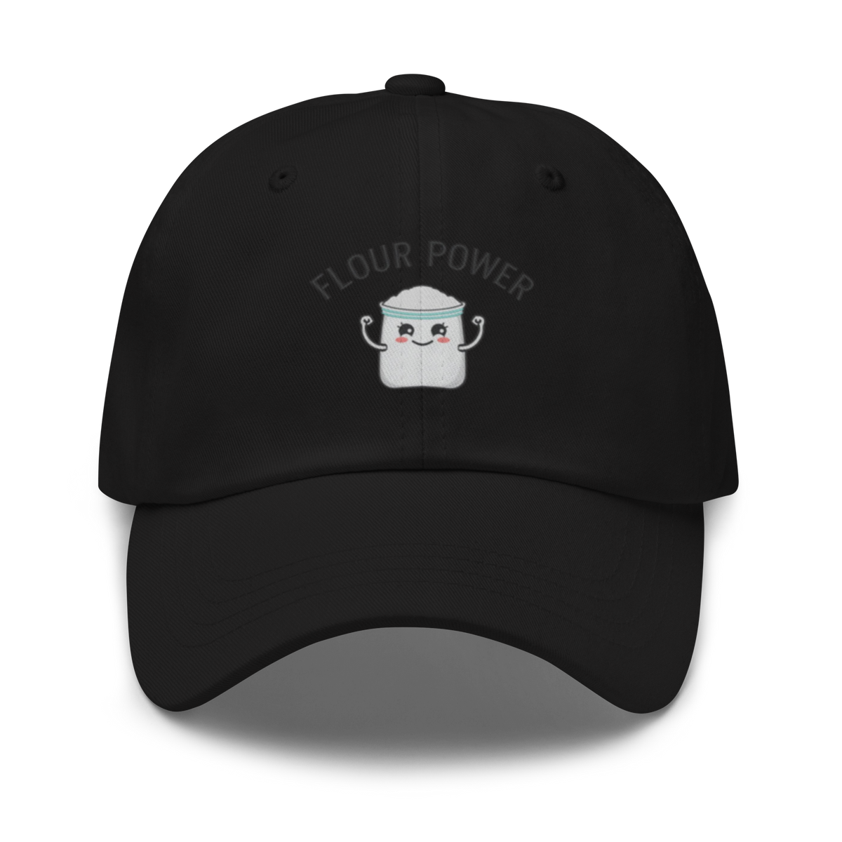 Flour Power V2 | Dad hat Black Apparel > Hats & Caps ZomaModa