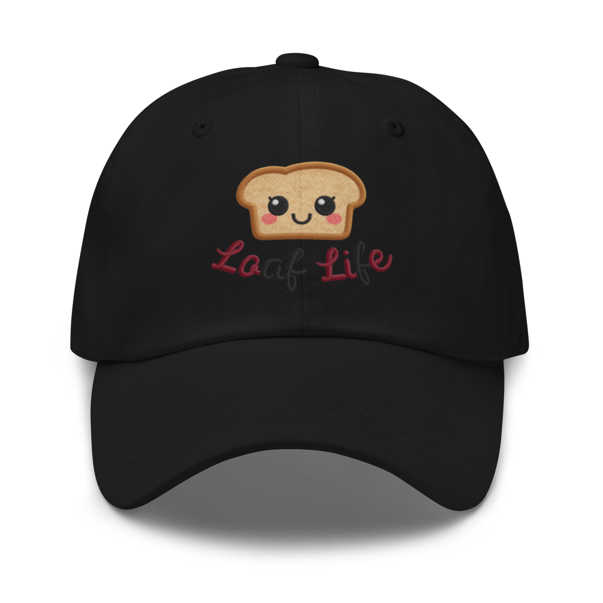 Bread Loaf Smiley V3 | Dad hat Black Apparel > Hats & Caps ZomaModa
