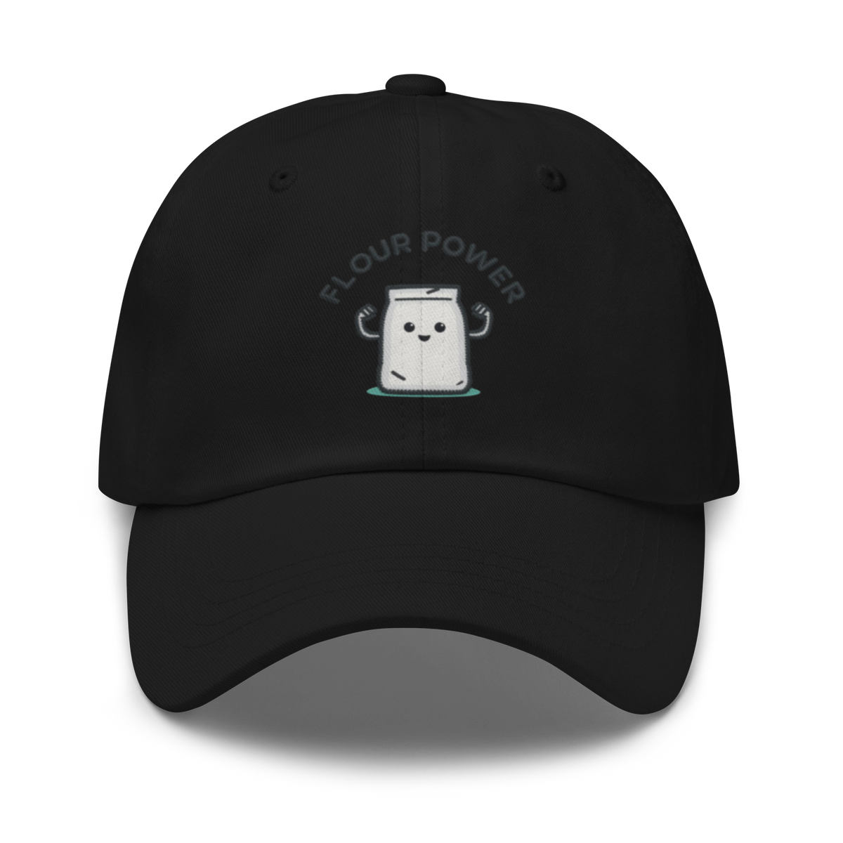 Flour Power V1 | Dad hat Black Apparel > Hats & Caps ZomaModa
