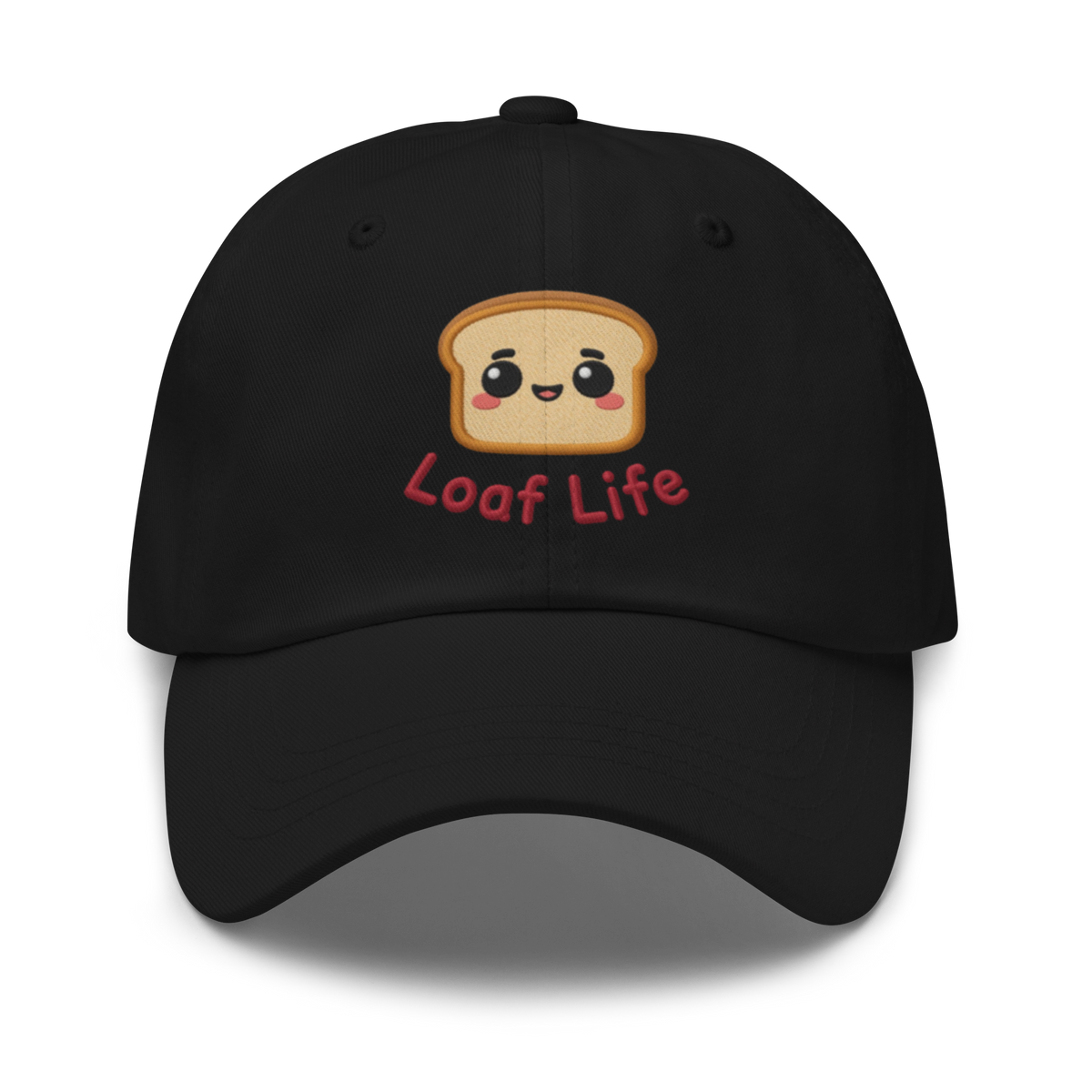 Bread Loaf Smiley V1 | Dad hat Black Apparel > Hats & Caps ZomaModa