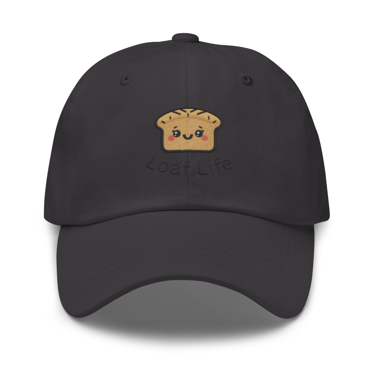 Bread Loaf Smiley V2 | Dad hat Dark Grey Apparel > Hats & Caps ZomaModa