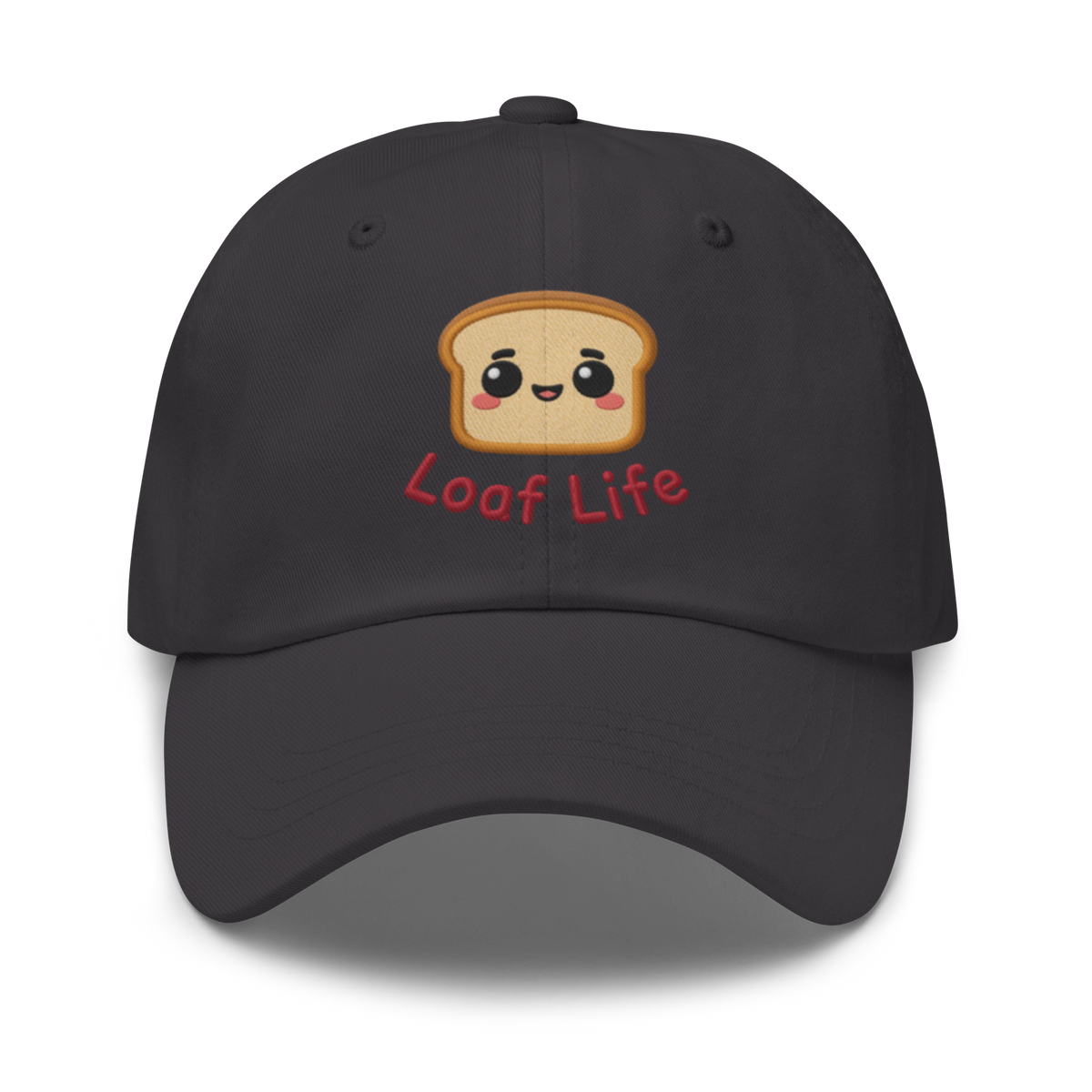 Bread Loaf Smiley V1 | Dad hat Dark Grey Apparel > Hats & Caps ZomaModa