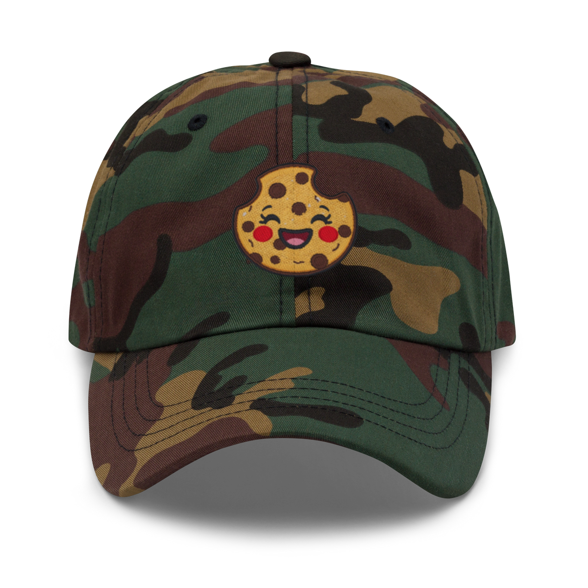 Cookie Face V2 | Dad hat Green Camo Apparel > Hats & Caps ZomaModa