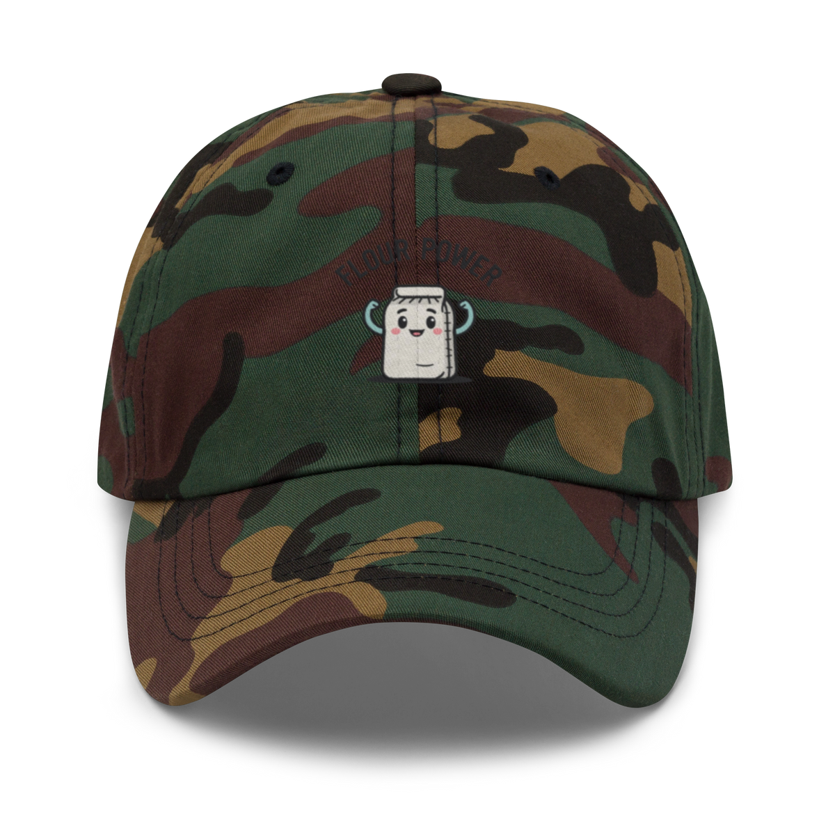 Flour Power V4 | Dad hat Green Camo Apparel > Hats & Caps ZomaModa