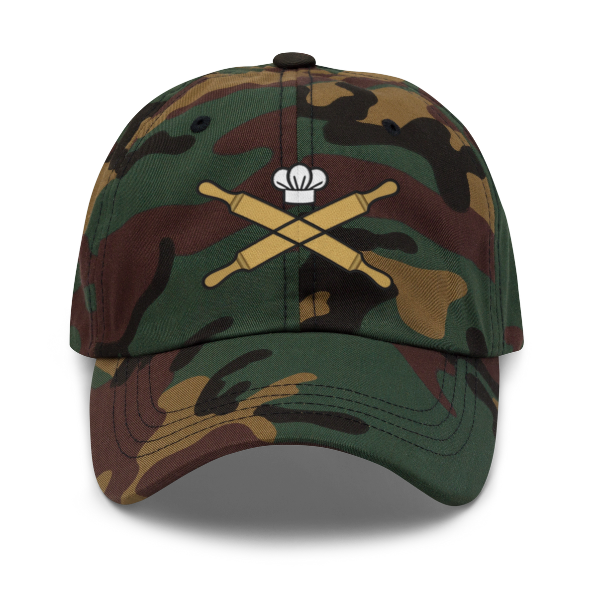 Rolling Pin Crossed V3 | Dad hat Green Camo Apparel > Hats & Caps ZomaModa