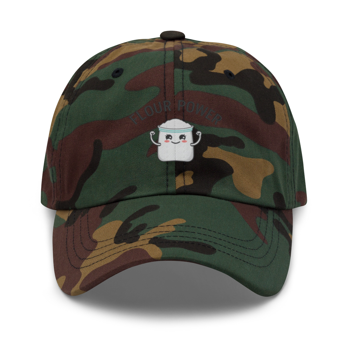 Flour Power V2 | Dad hat Green Camo Apparel > Hats & Caps ZomaModa