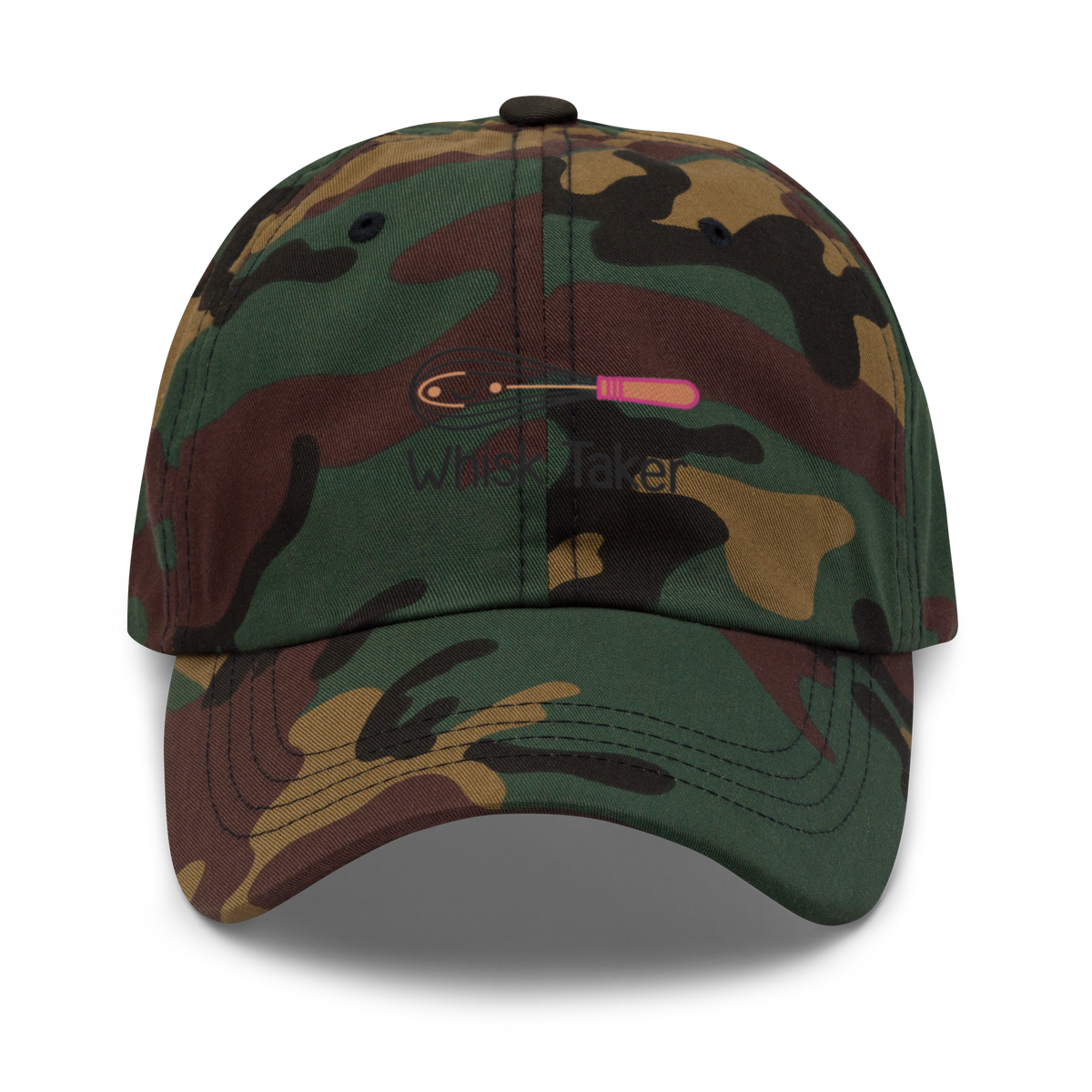 Whisk & Smile V4 | Dad hat Green Camo Apparel > Hats & Caps ZomaModa