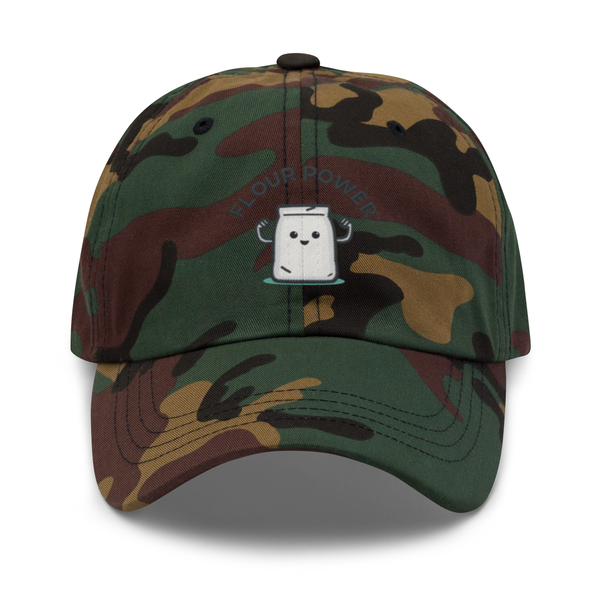 Flour Power V1 | Dad hat Green Camo Apparel > Hats & Caps ZomaModa