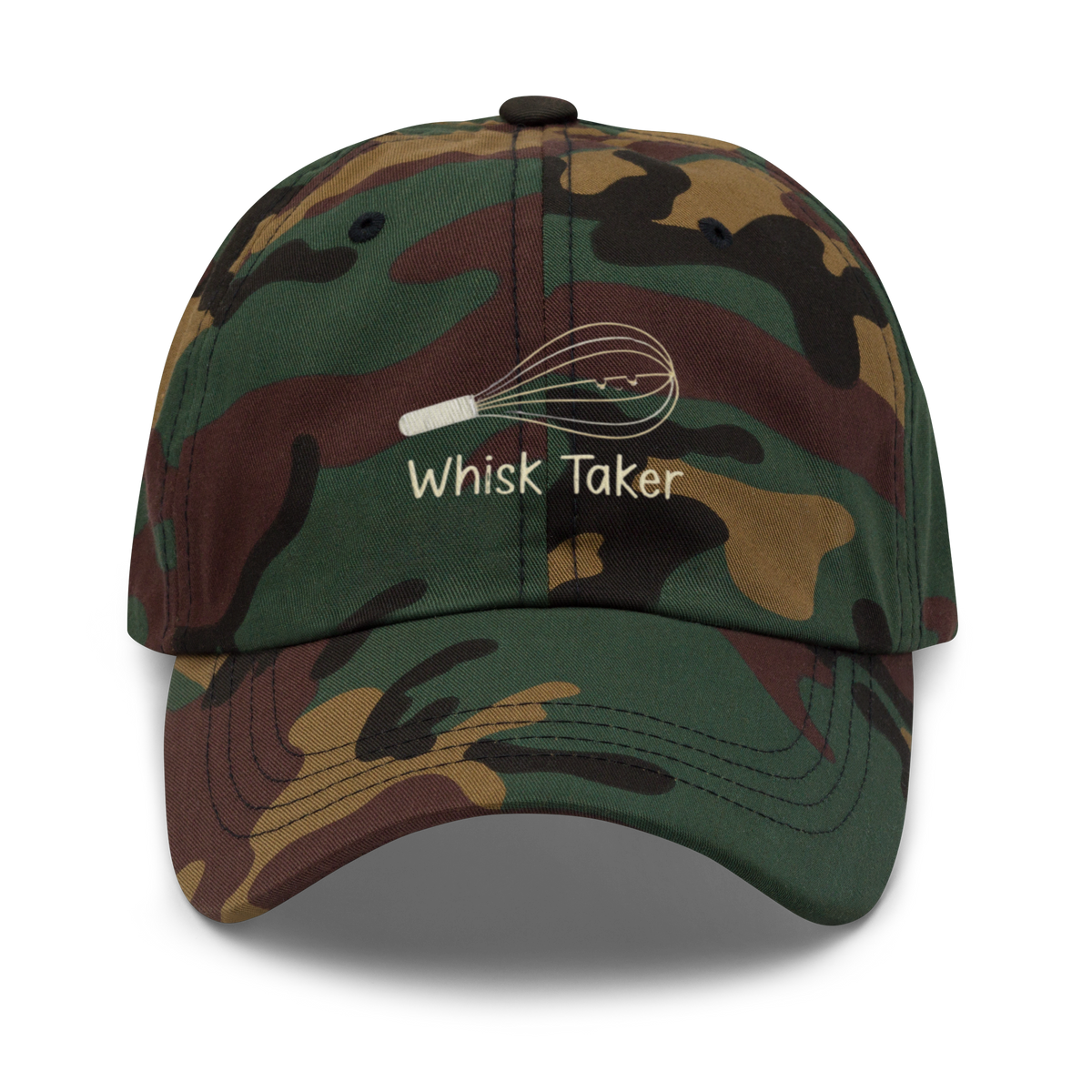 Whisk & Smile V3 | Dad hat Green Camo Apparel > Hats & Caps ZomaModa