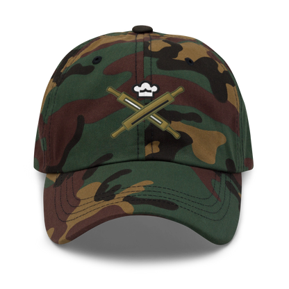 Rolling Pin Crossed V2 | Dad hat Green Camo Apparel > Hats & Caps ZomaModa