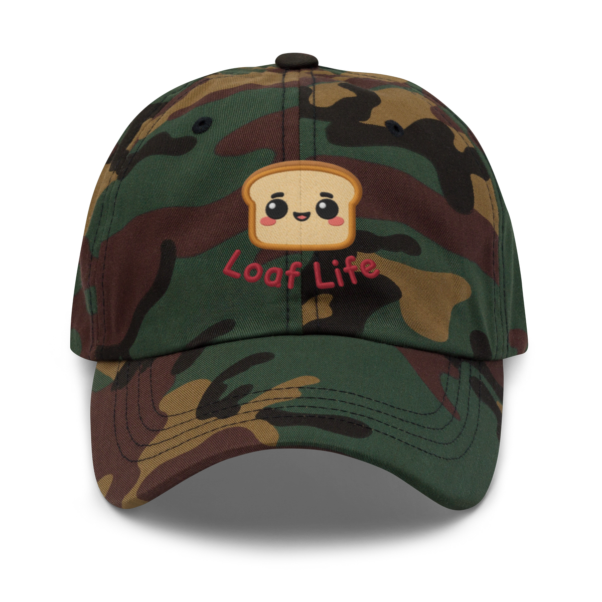 Bread Loaf Smiley V1 | Dad hat Green Camo Apparel > Hats & Caps ZomaModa