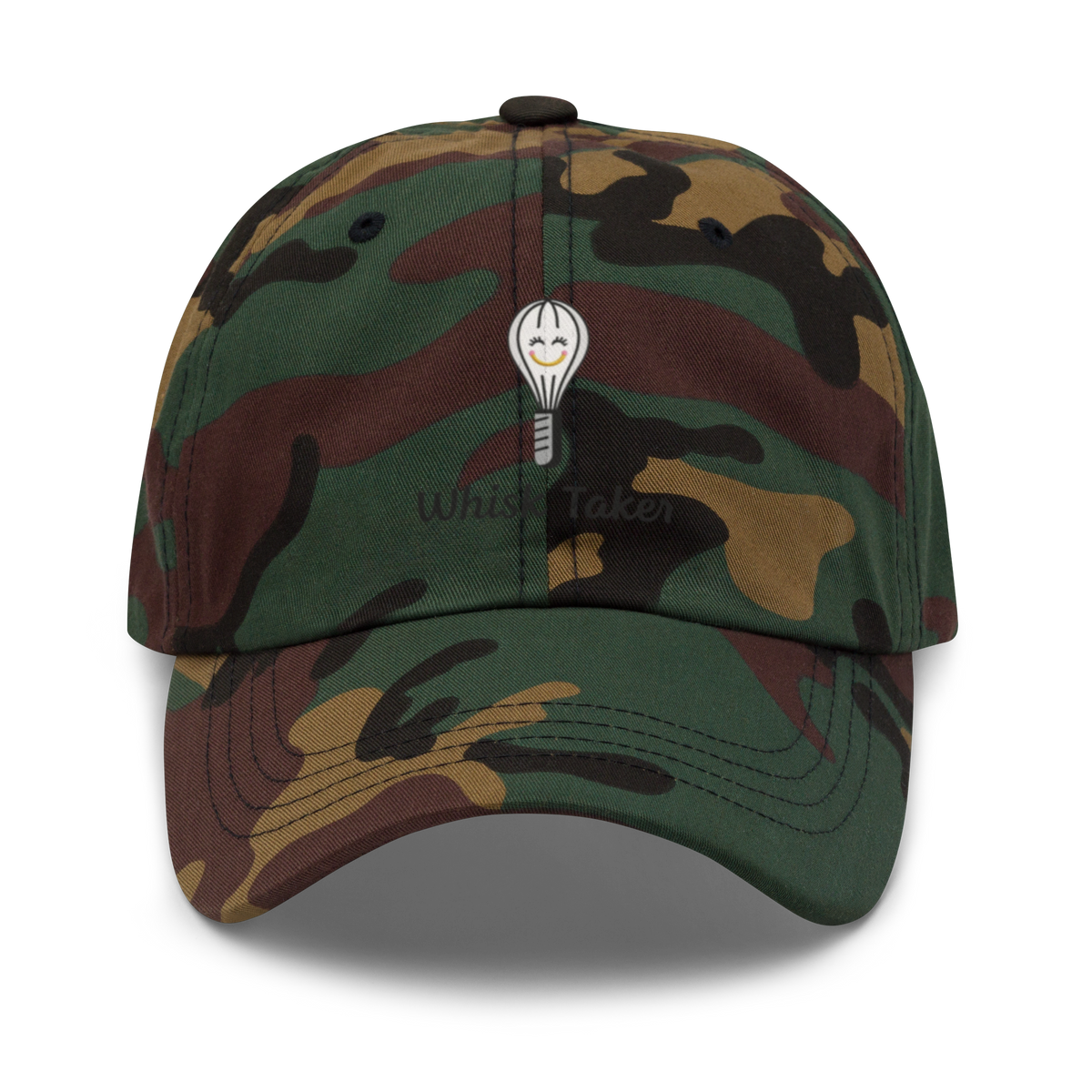 Whisk & Smile V1 | Dad hat Green Camo Apparel > Hats & Caps ZomaModa