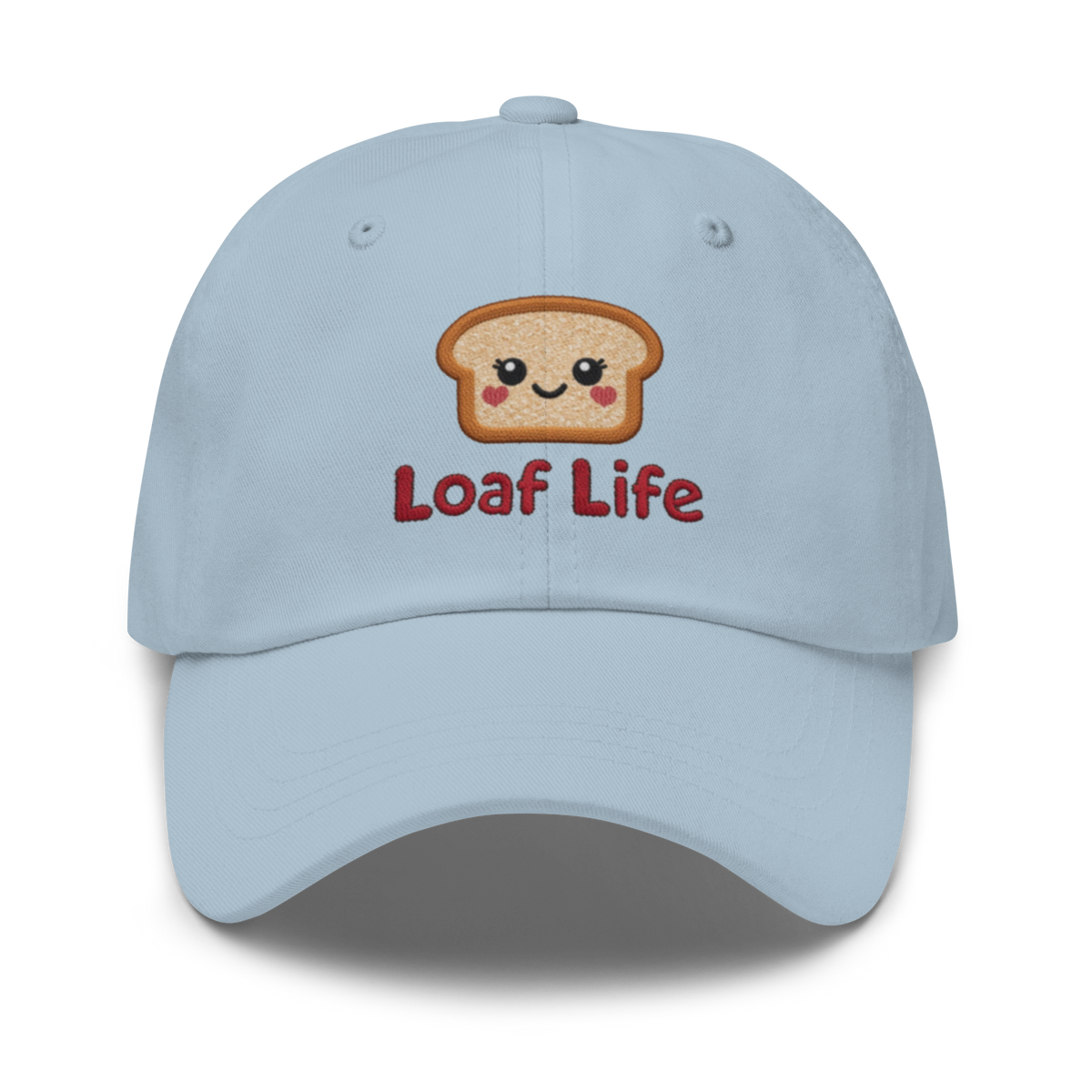 Bread Loaf Smiley V4 | Dad hat Light Blue Apparel > Hats & Caps ZomaModa