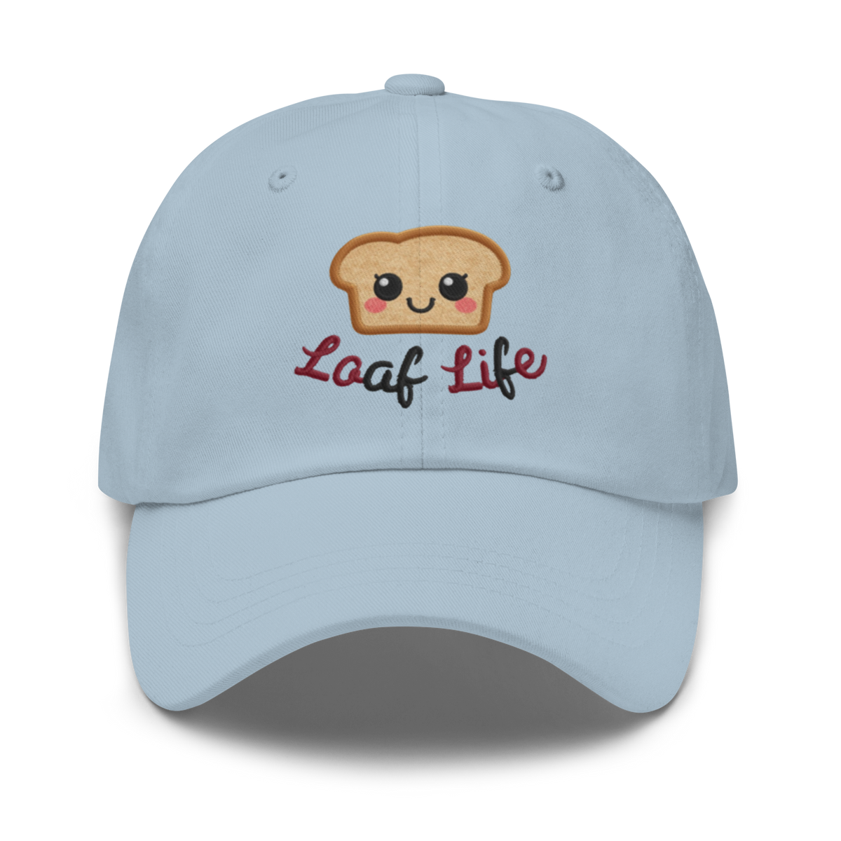 Bread Loaf Smiley V3 | Dad hat Light Blue Apparel > Hats & Caps ZomaModa