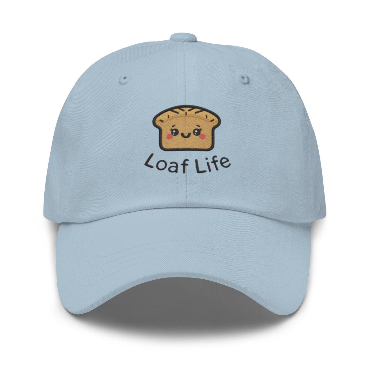 Bread Loaf Smiley V2 | Dad hat Light Blue Apparel > Hats & Caps ZomaModa