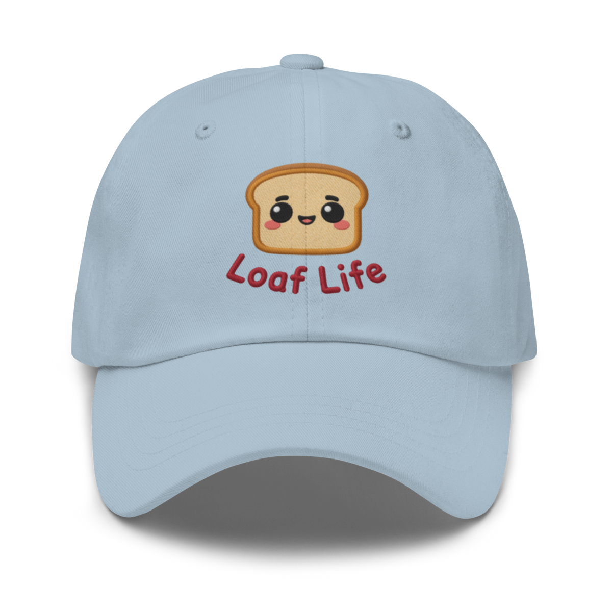 Bread Loaf Smiley V1 | Dad hat Light Blue Apparel > Hats & Caps ZomaModa