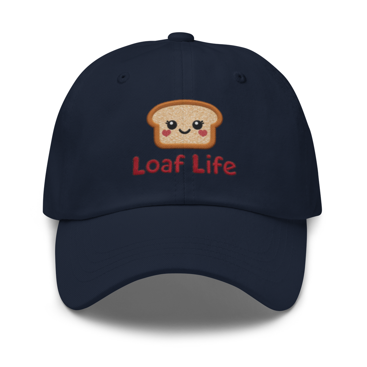 Bread Loaf Smiley V4 | Dad hat Navy Apparel > Hats & Caps ZomaModa