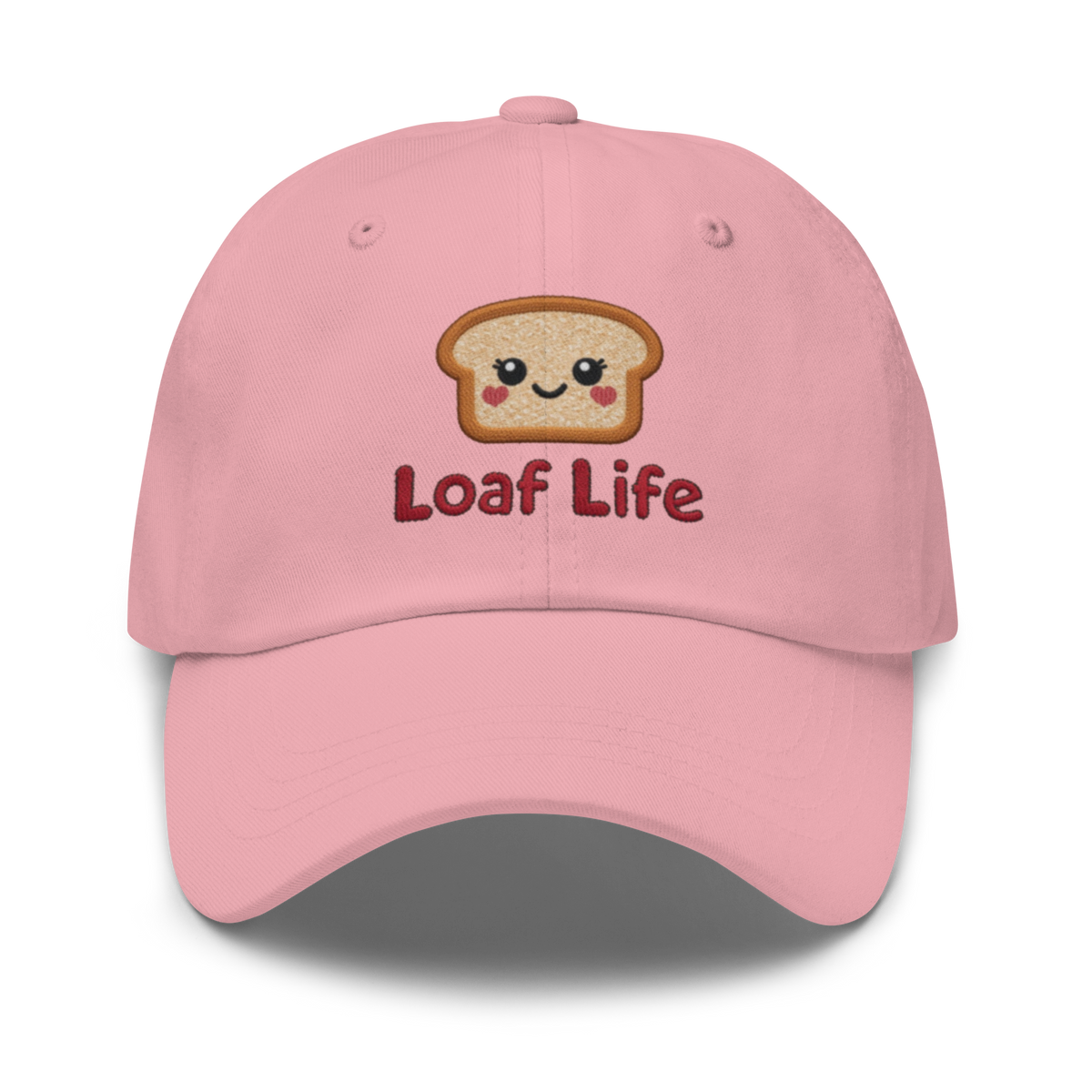 Bread Loaf Smiley V4 | Dad hat Pink Apparel > Hats & Caps ZomaModa