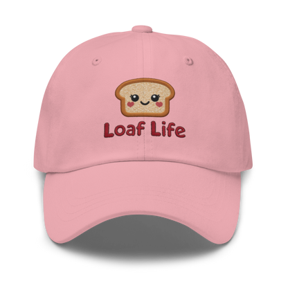 Bread Loaf Smiley V4 | Dad hat Pink Apparel > Hats & Caps ZomaModa