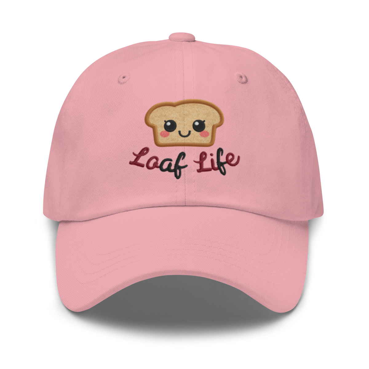 Bread Loaf Smiley V3 | Dad hat Pink Apparel > Hats & Caps ZomaModa