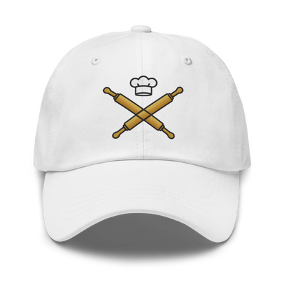 Rolling Pin Crossed V4 | Dad hat White Apparel > Hats & Caps ZomaModa