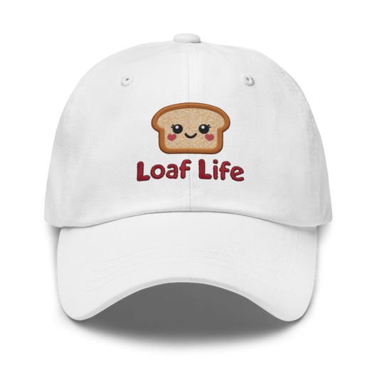 Bread Loaf Smiley V4 | Dad hat White Apparel > Hats & Caps ZomaModa