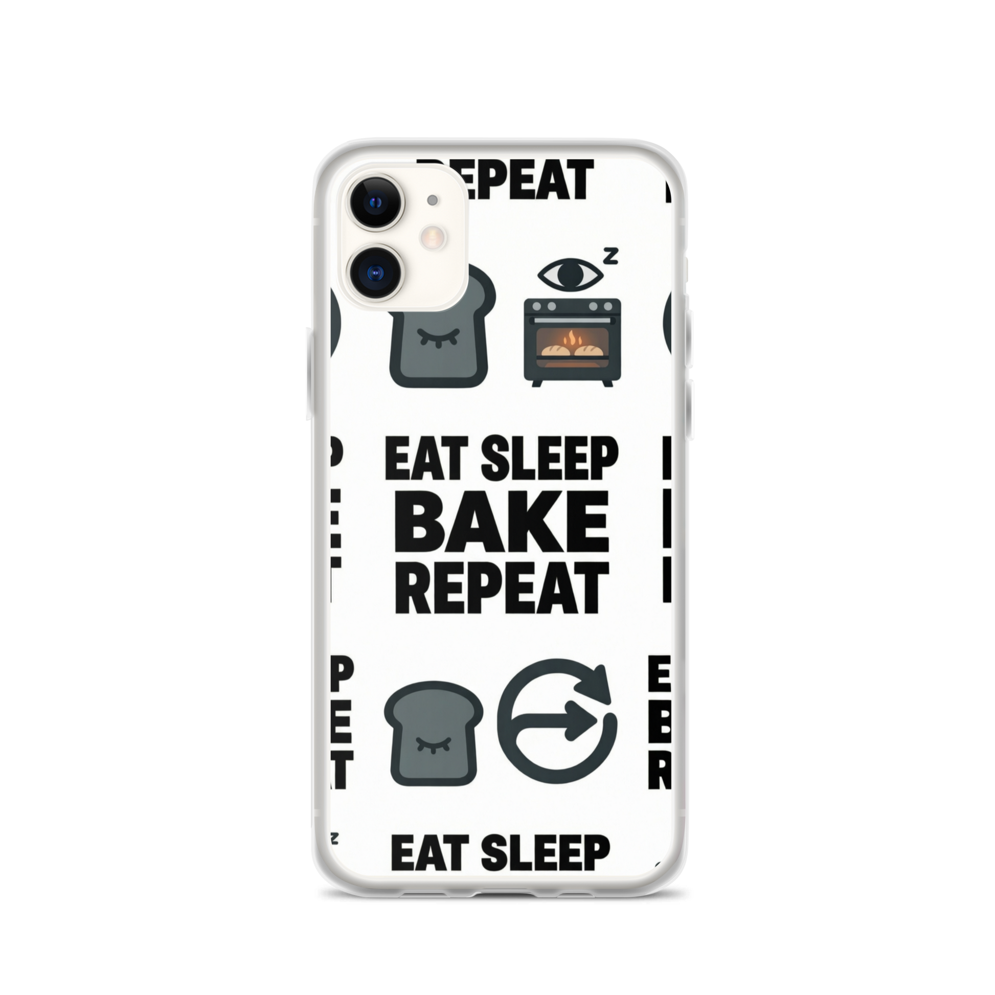Eat Sleep Bake Repeat Clear Case for iPhone® Bags & Accessories > Phone Cases ZomaModa