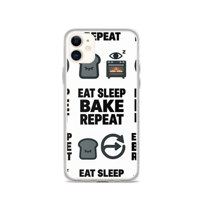 Eat Sleep Bake Repeat Clear Case for iPhone® Bags & Accessories > Phone Cases ZomaModa