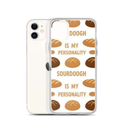 Sourdough Is My Personality Clear Case for iPhone® iPhone 11 Bags & Accessories > Phone Cases ZomaModa