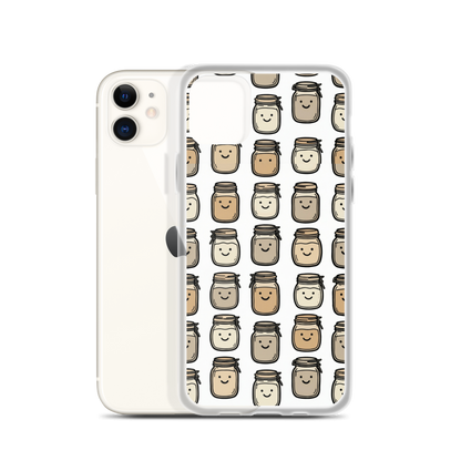 Cute Sourdough Starter Jars Clear Case for iPhone® iPhone 11 Bags & Accessories > Phone Cases ZomaModa