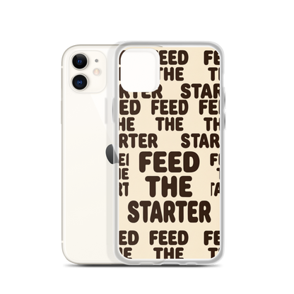 Feed the Starter Repeating Text Clear Case for iPhone® iPhone 11 Bags & Accessories > Phone Cases ZomaModa