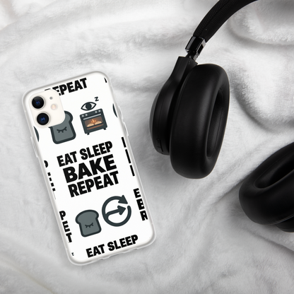 Eat Sleep Bake Repeat Clear Case for iPhone® Bags & Accessories > Phone Cases ZomaModa